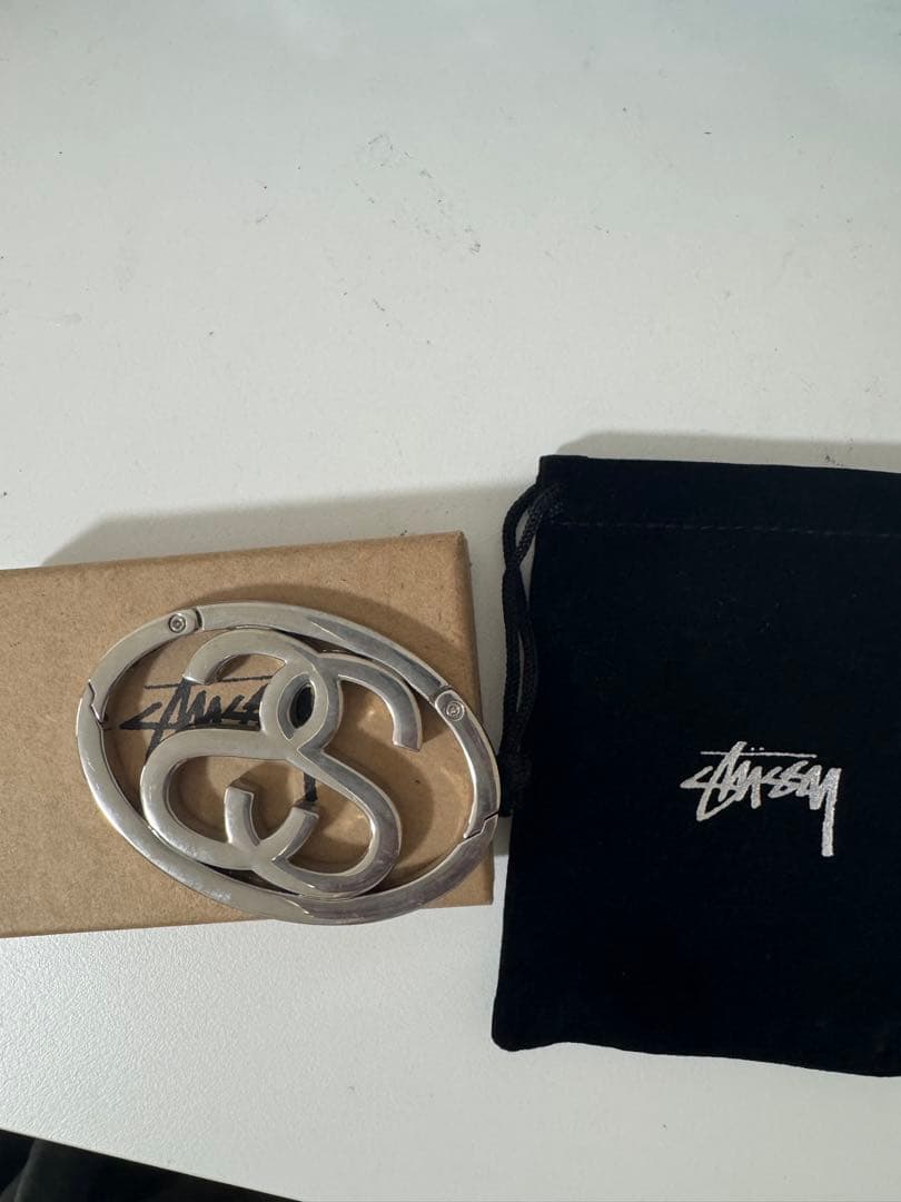 Stussy SS LINK CARABINER Silver カラビナ