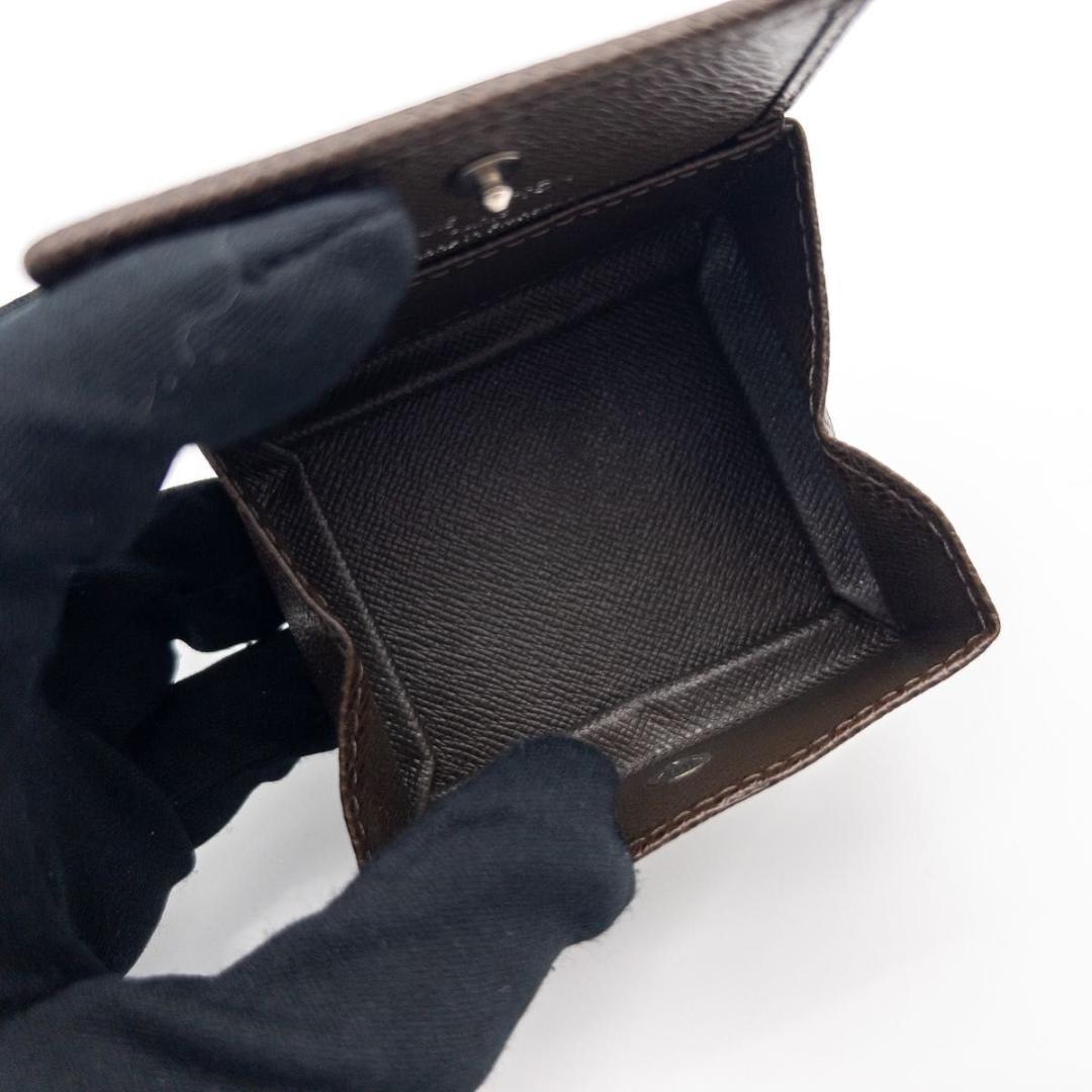 【極美品】ルイヴィトン　ポルトモネボワット　タイガ　ケース　グリズリ　茶色