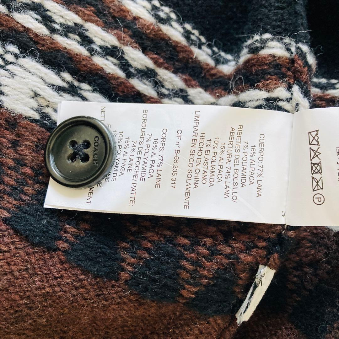 【美品】COACH コーチオーバーサイズド カーディガン アルパカ使用 Mサイズ