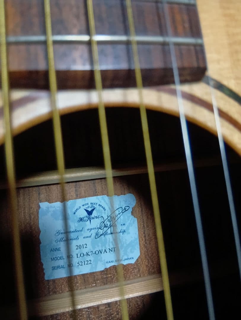 ケーヤイリK.YairiアコギLO-K7-OVA NTメンテナンス前提で！