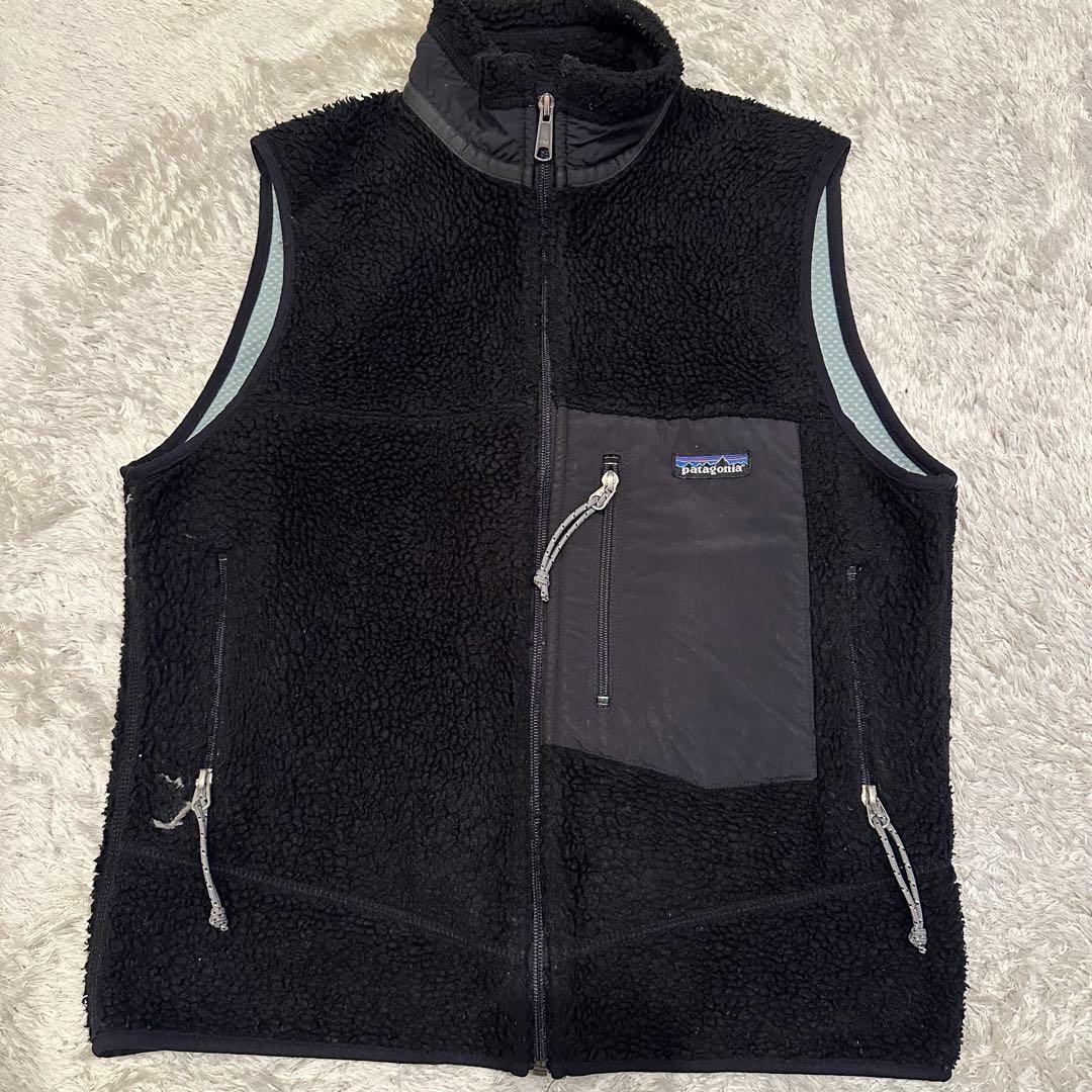 パタゴニア　レトロX ベスト　フリース　メンズ　サイズS USA製　黒　ブラック
