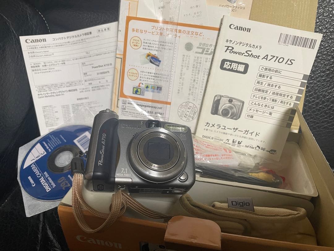 美品 フルセット Canon パワーショット A710 IS コンデジ 動作品
