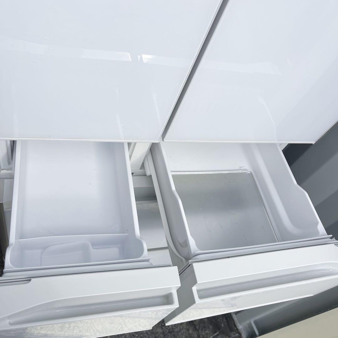 361取付無料！日立真空チルド搭載 おしゃれホワイトインテリア6ドア冷蔵庫