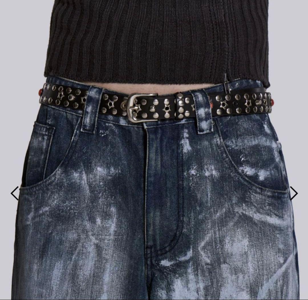 Jaded London スタッズ付きレザーベルト