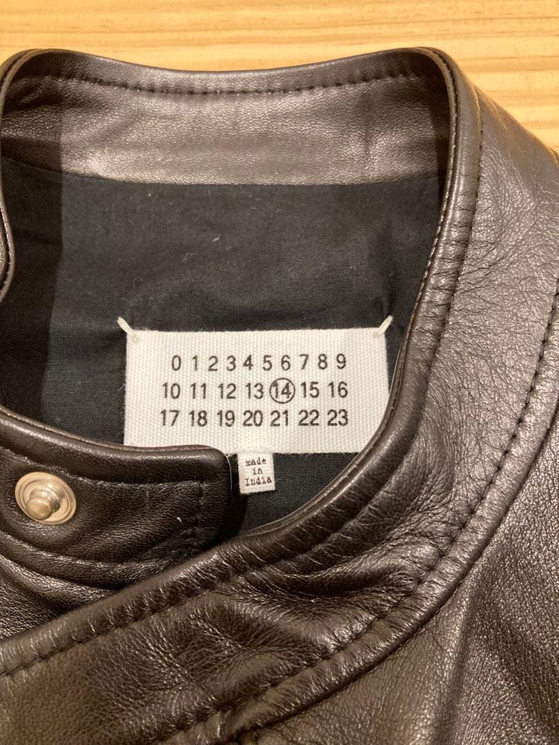 メゾンマルジェラ　5-ZIP LEATHER JACKET