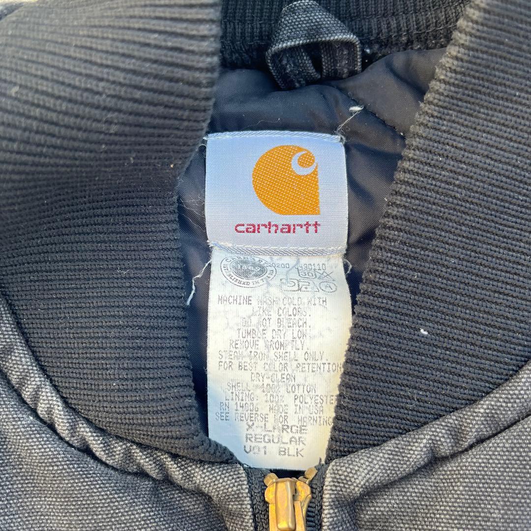 Carhart ダックベスト極上フェードブラック XL USA製