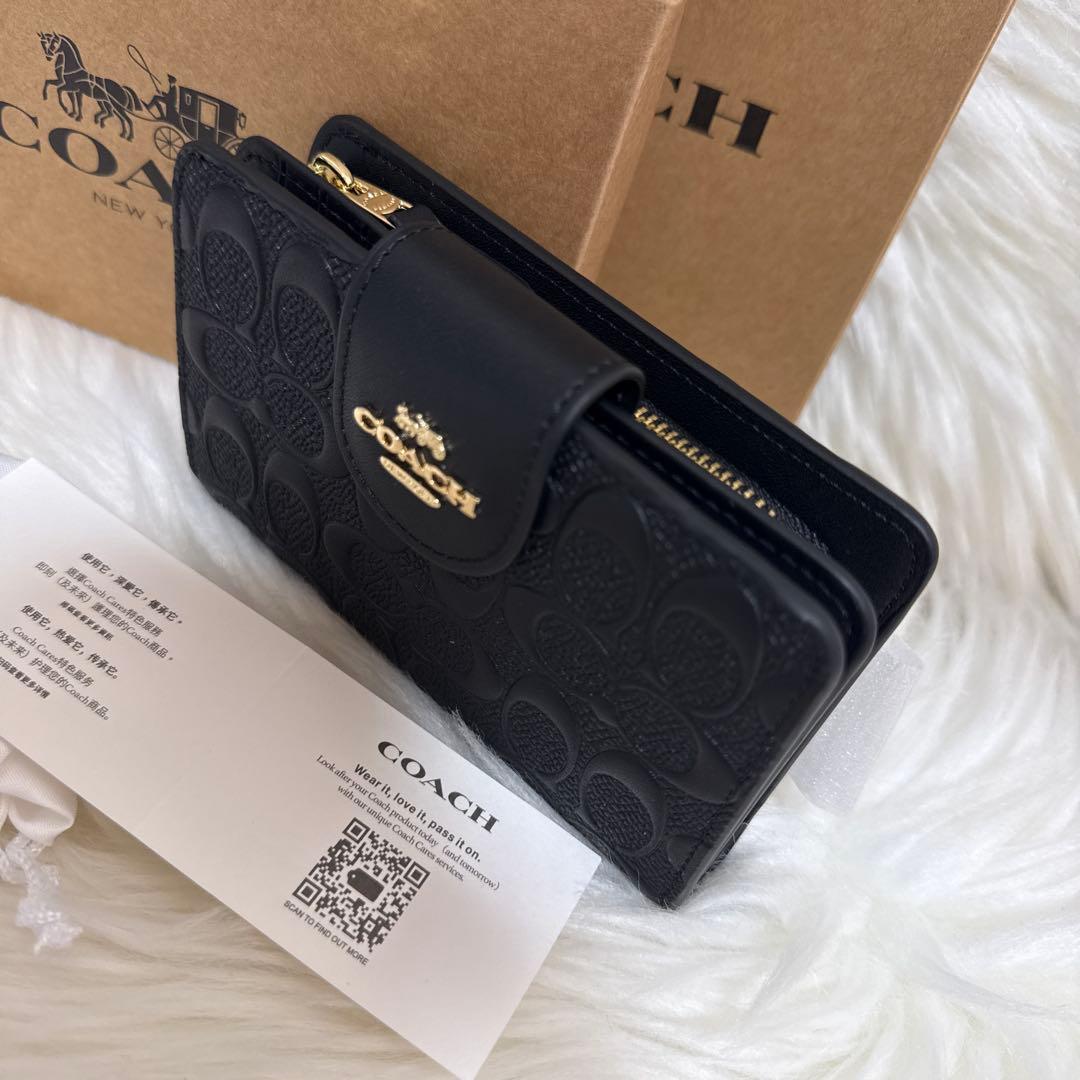 COACH 二つ折り財布 ブラック