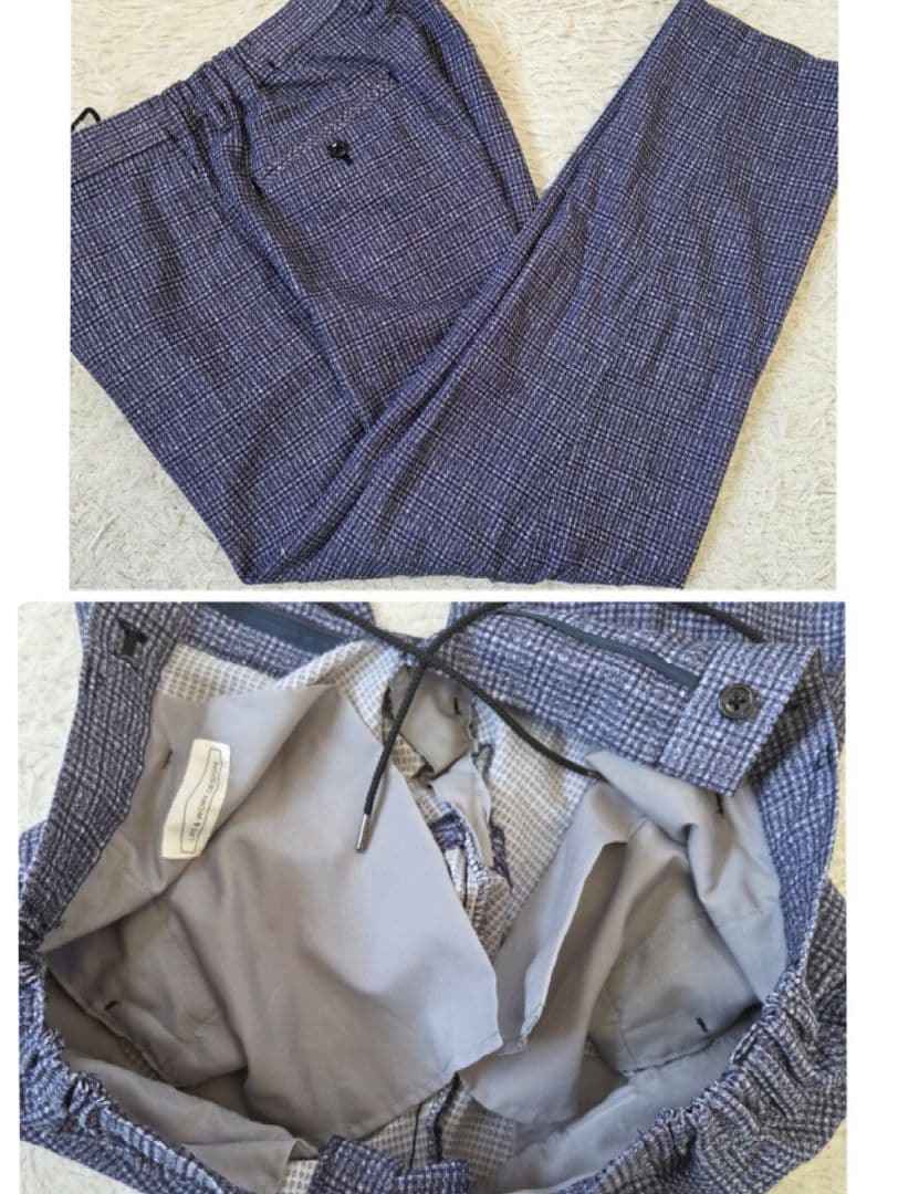 パジャマスーツAOKI シアサッカー ストレッチ セットアップネイビー