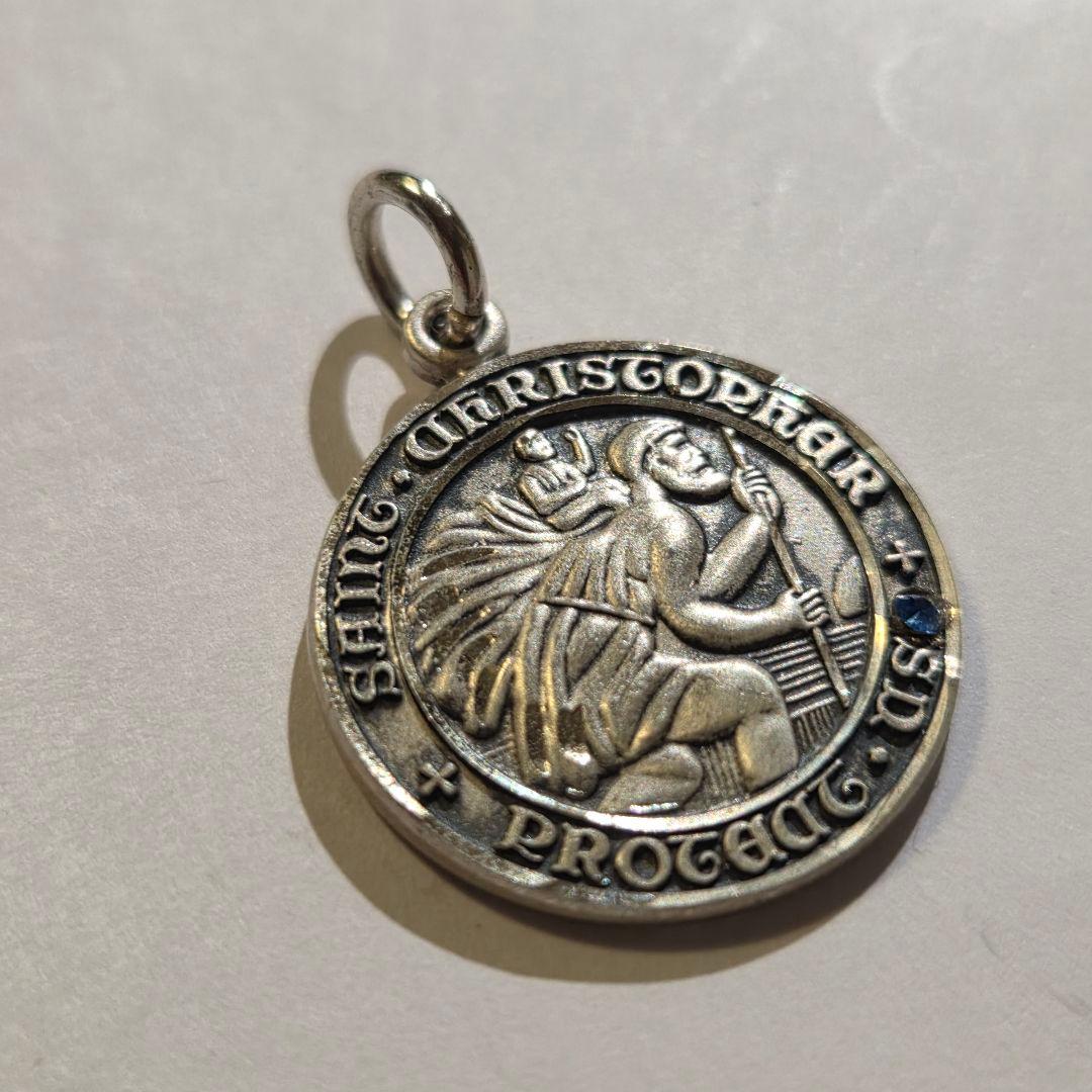 【希少】CREED製 シルバー 旅の守り神 聖クリストファー ペンダントMサイズ