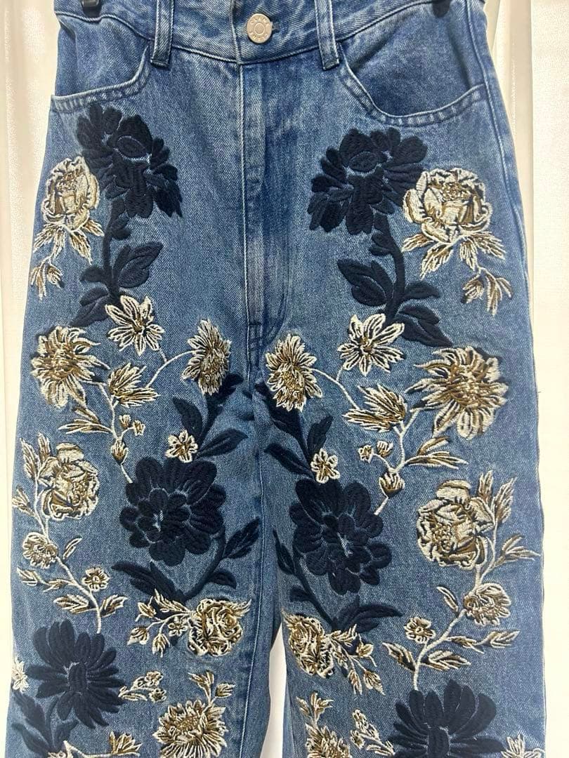 CLANE FLOWER EMBROIDERY PANTS サイズ0