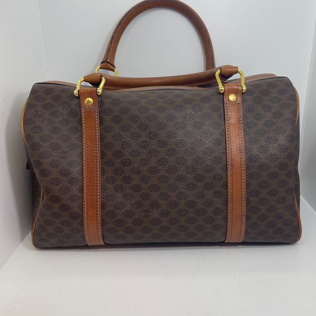 【美品】セリーヌ CELINE ボストンバッグ マカダム柄 PVC 30㎝