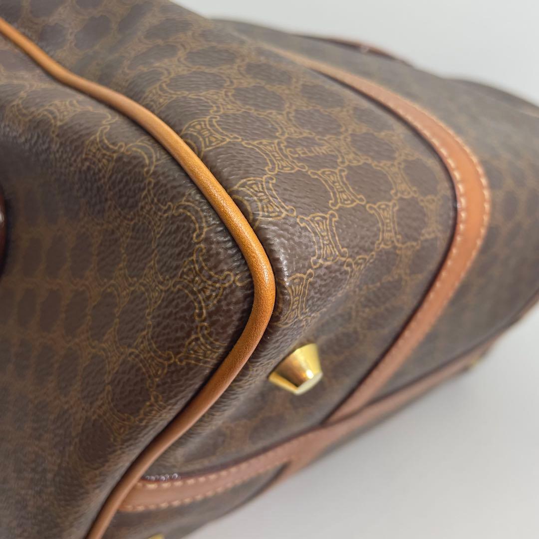 【美品】セリーヌ CELINE ボストンバッグ マカダム柄 PVC 30㎝