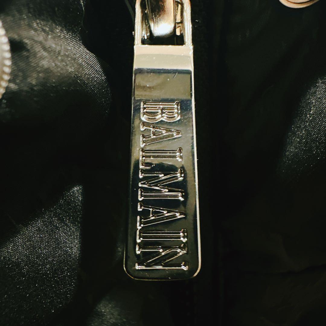 BALMAIN バルマン／ダウンコート／ブルーフォックス／ファー／ブラック L