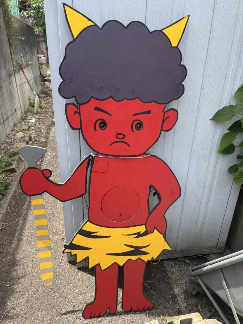 昭和　レトロ　赤鬼 電動 看板　祭り　屋台　アンティーク　ビンテージ