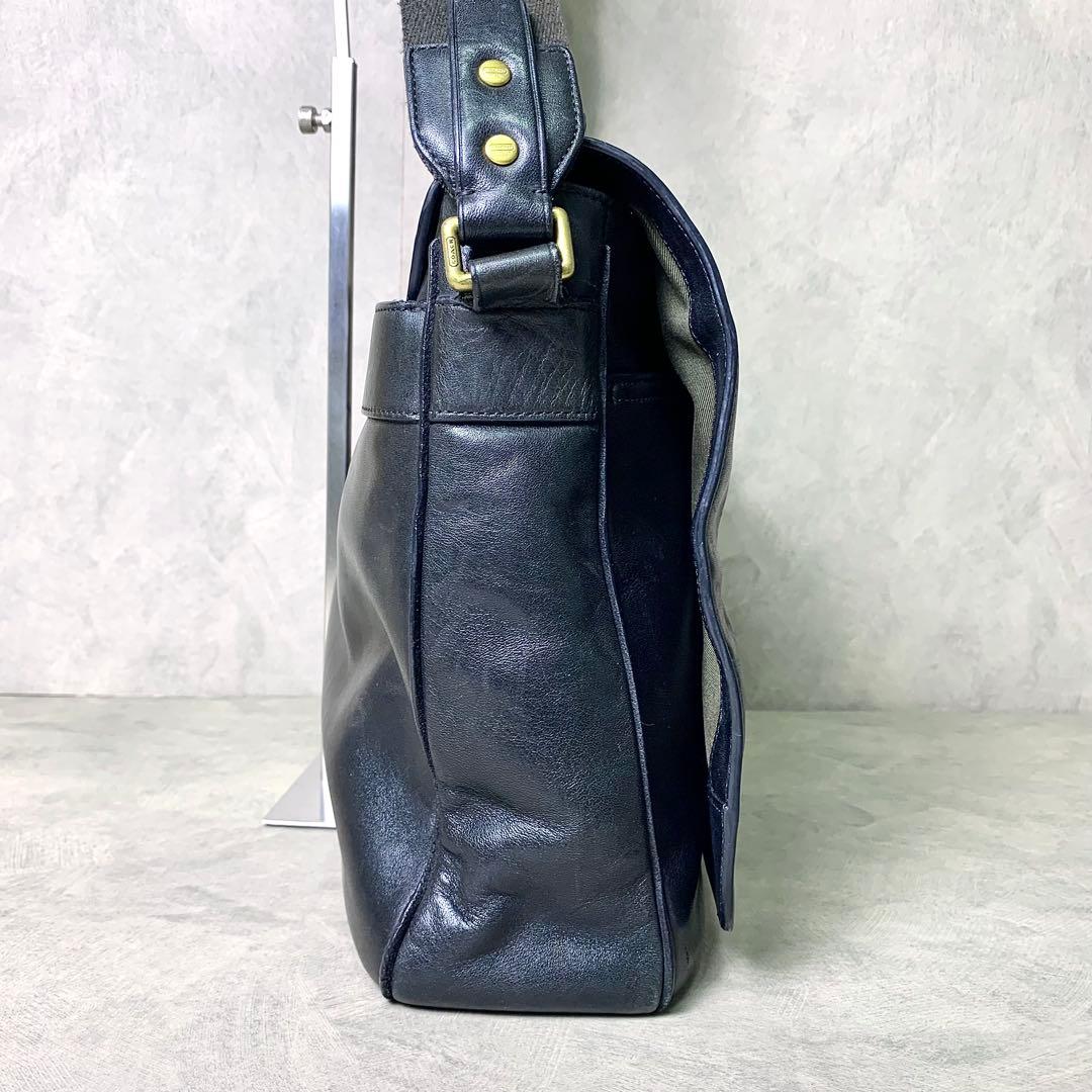希少 COACH オールドコーチ メンズ メッセンジャーバッグ 本革 A4◎