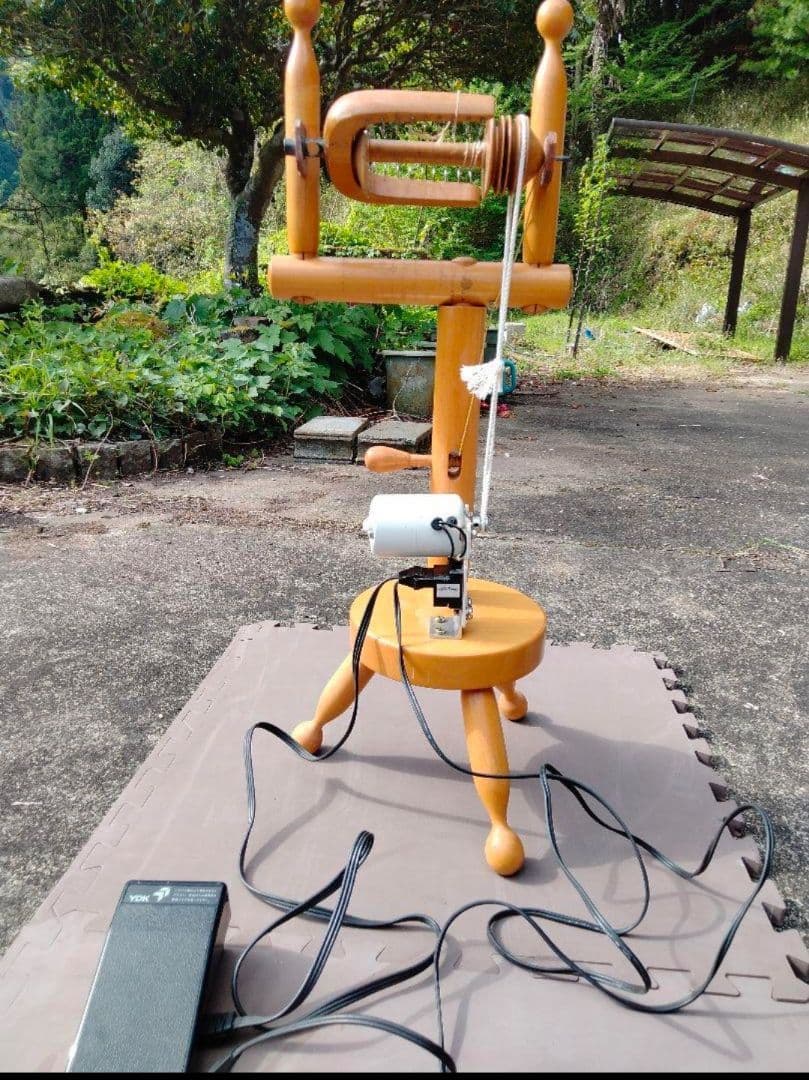 電動紡ぎ車　 東京手織機　糸紡ぎ　羊毛　木綿