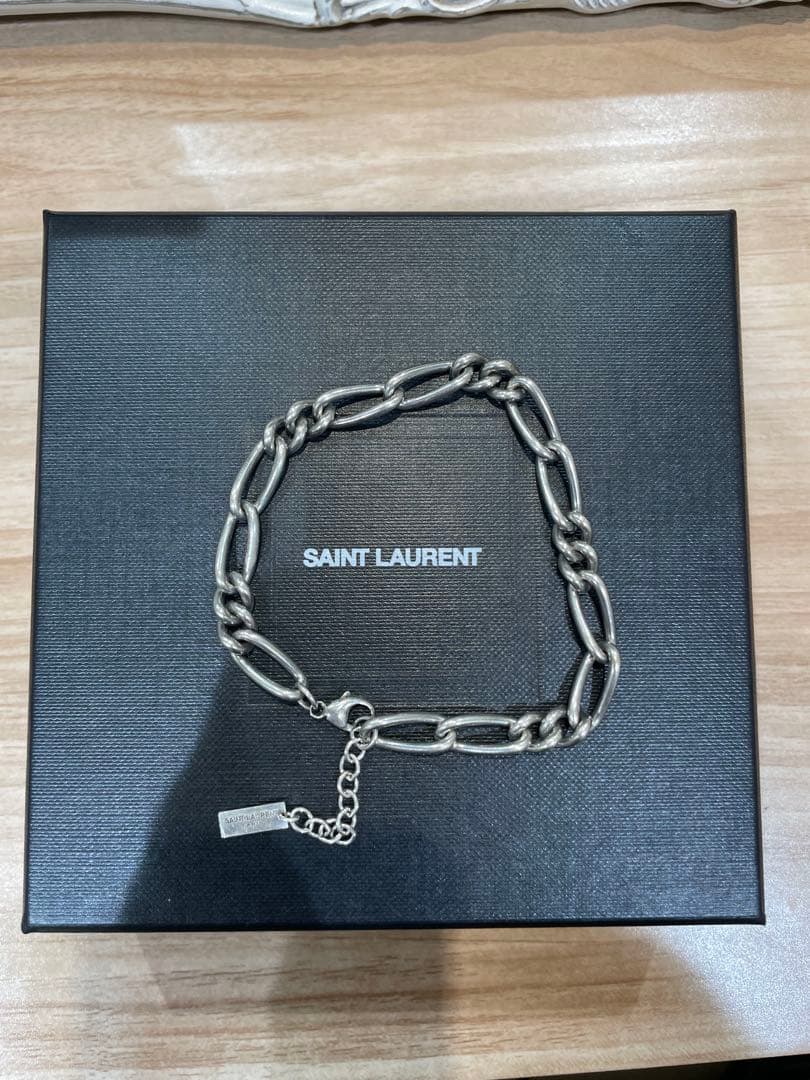 SAINT LAURENT サンローラン　シルバーチェーンブレスレット