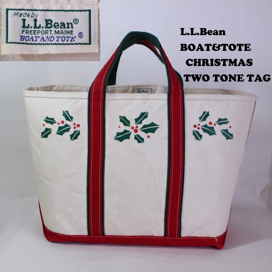 レア LLbean ヒイラギ トート バッグ ラージ クリスマス 根岸 USA