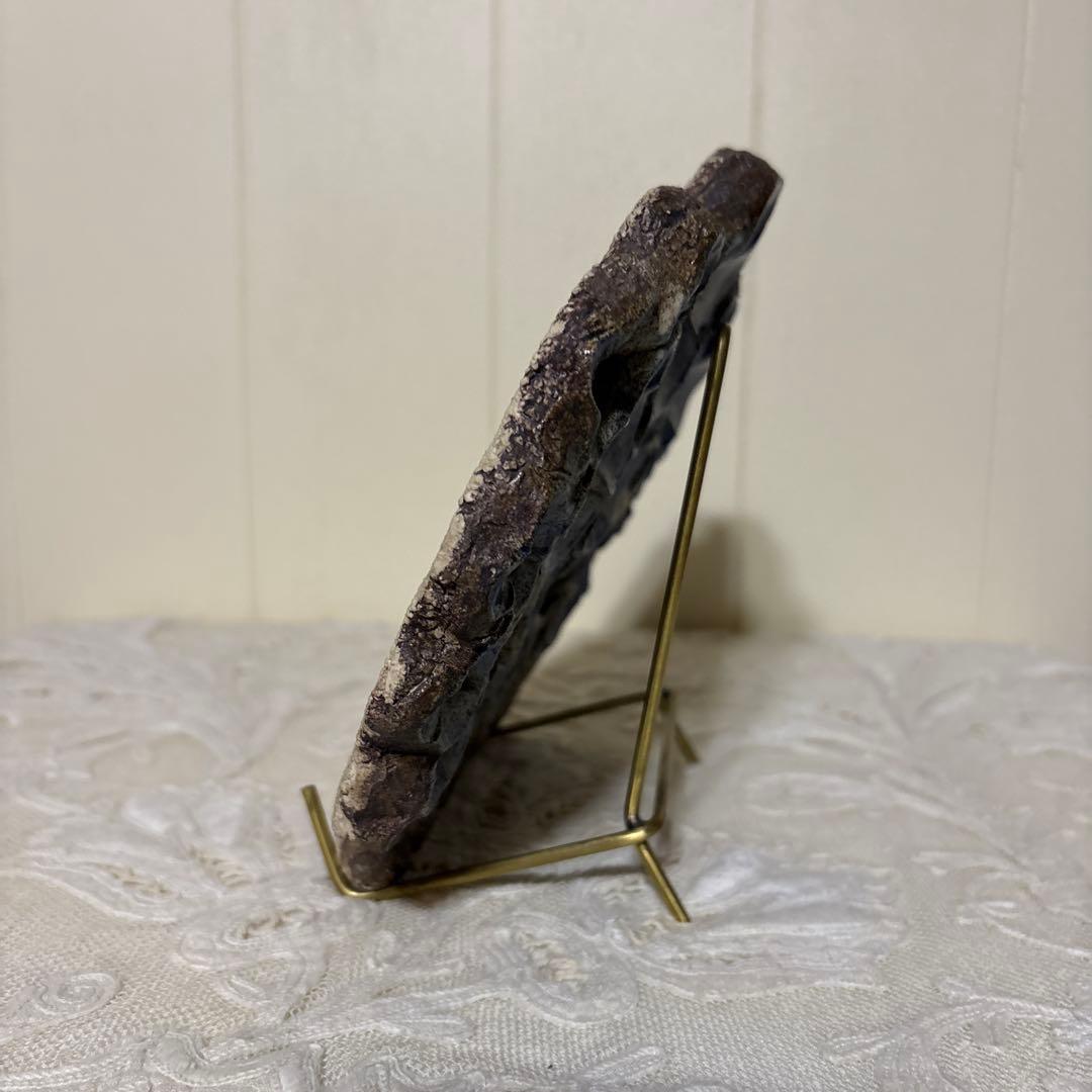 北欧ビンテージ　陶板　ブルーの花束の陶板　フィンランド