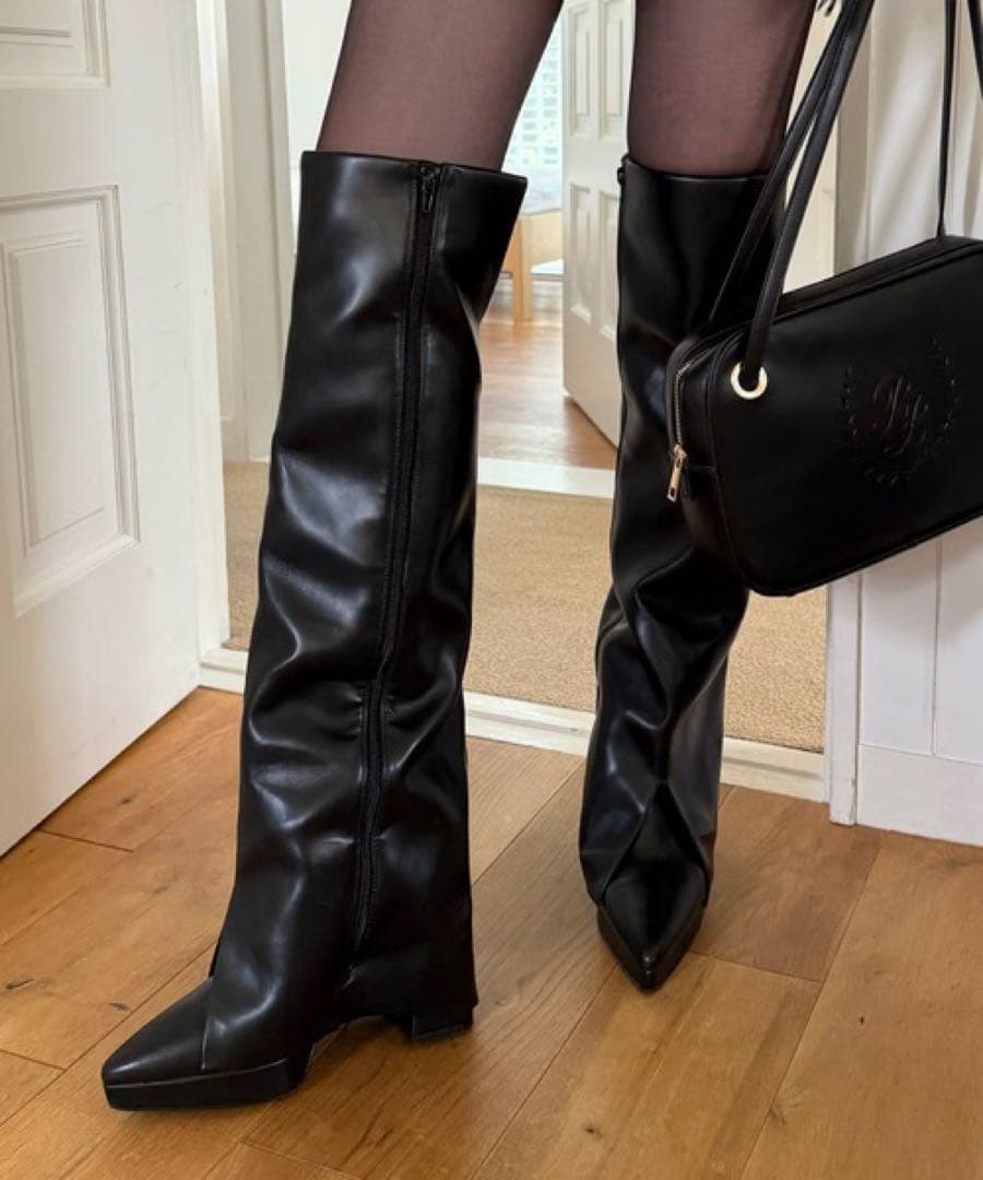 即配送新品PARTYカバーニーハイブーツ今期ロイヤルパーティー