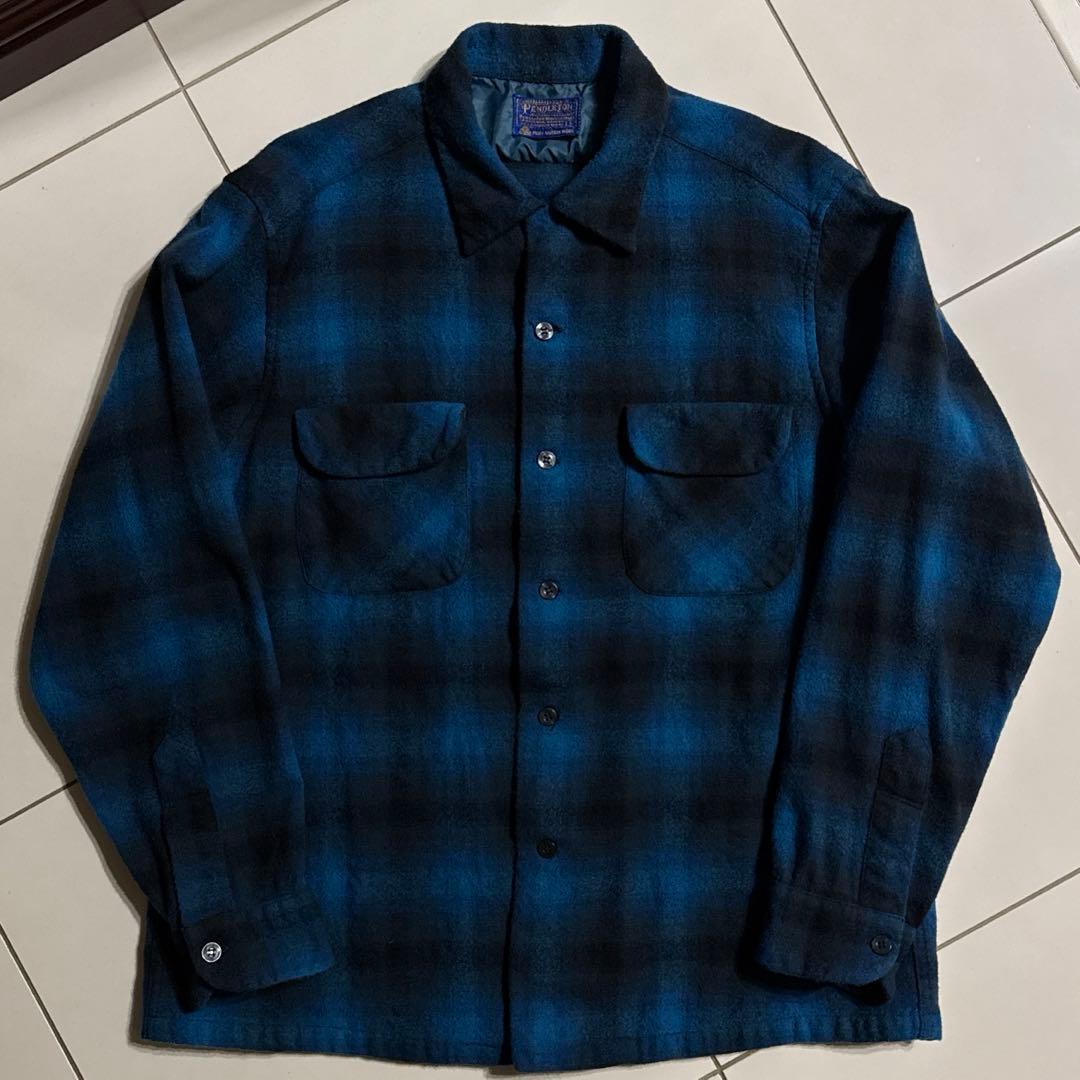 極上 60's PENDLETON ウールフランネル ボードシャツ オンブレ