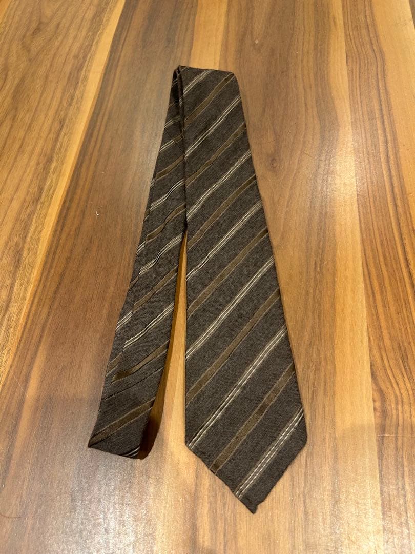 Alto Vannucci ブラウンストライプ ネクタイ