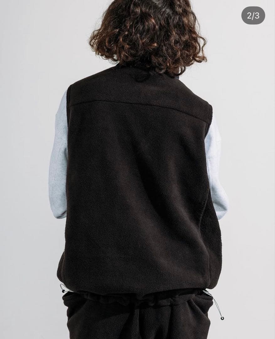 sumari フリースベスト ブラック ennoy optstuff
