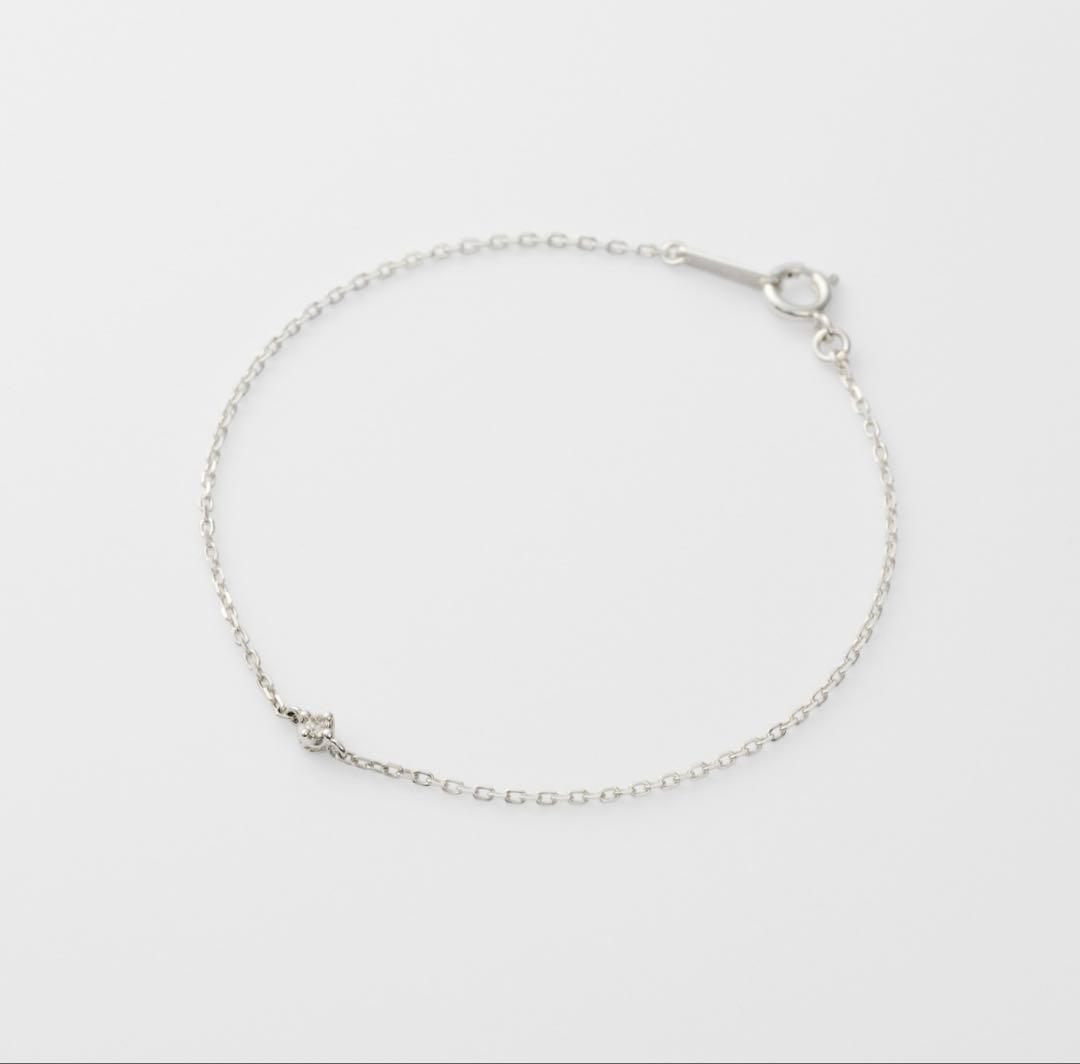 シンプル シルバー アンクレット　agate