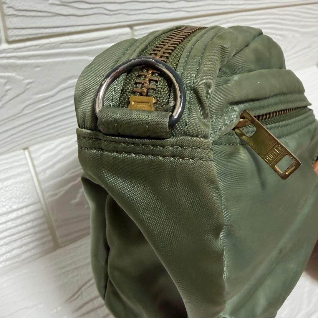 【人気】PORTER タンカー ショルダーバッグ セージグリーン ハーフムーン
