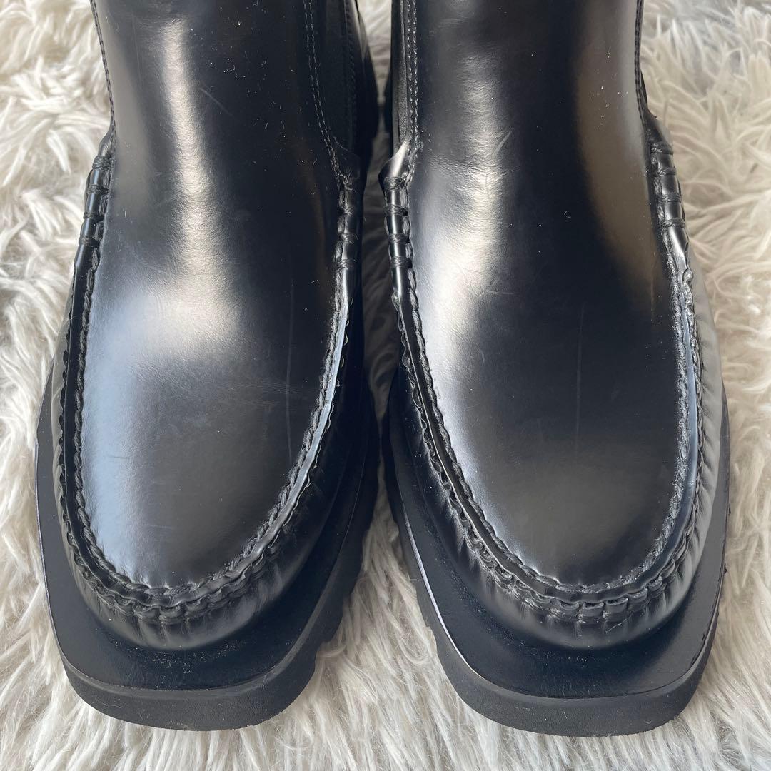 【ほぼ未使用】へリュー サイドゴアブーツ 36 ブラック