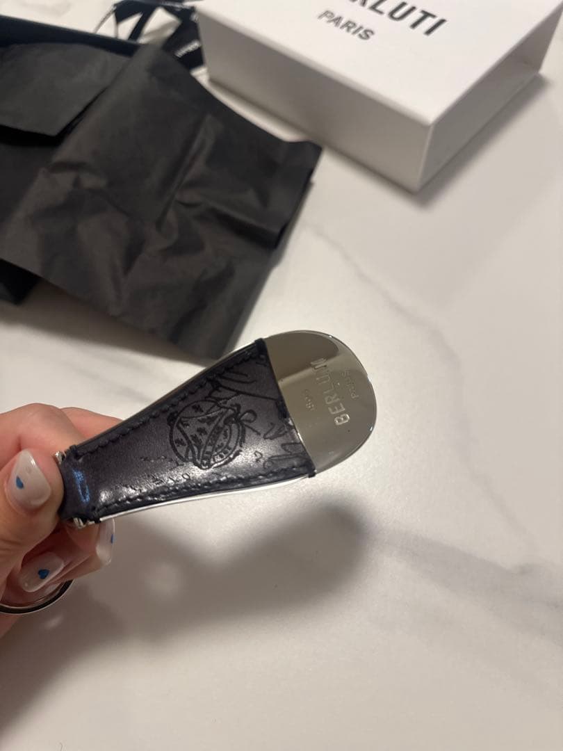 専用　ベルルッティフルスクリットレザー　シューホーン　キーホルダー