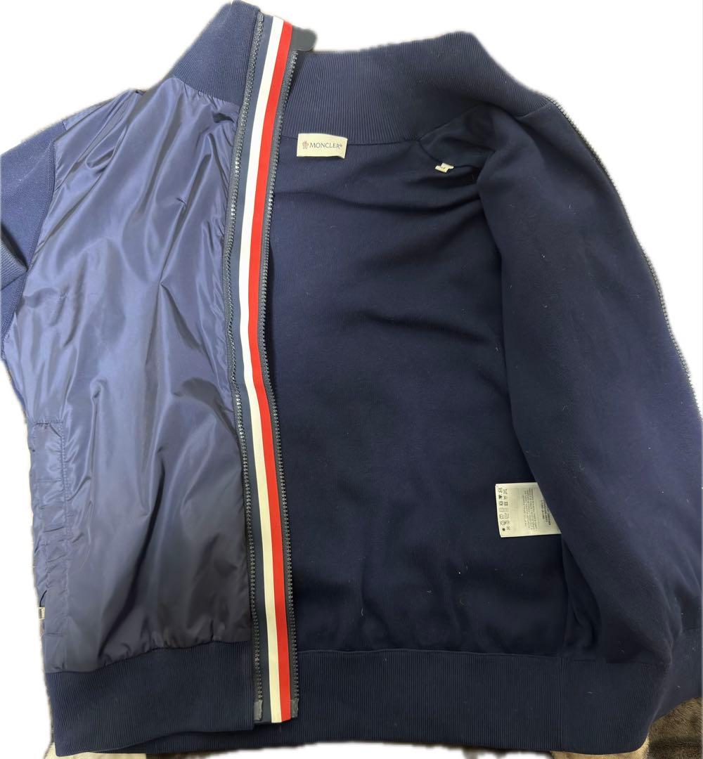 モンクレール　ネイビー ジッパー付きジャケット