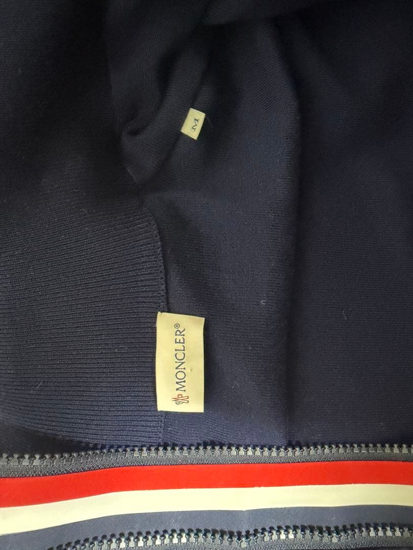モンクレール　ネイビー ジッパー付きジャケット