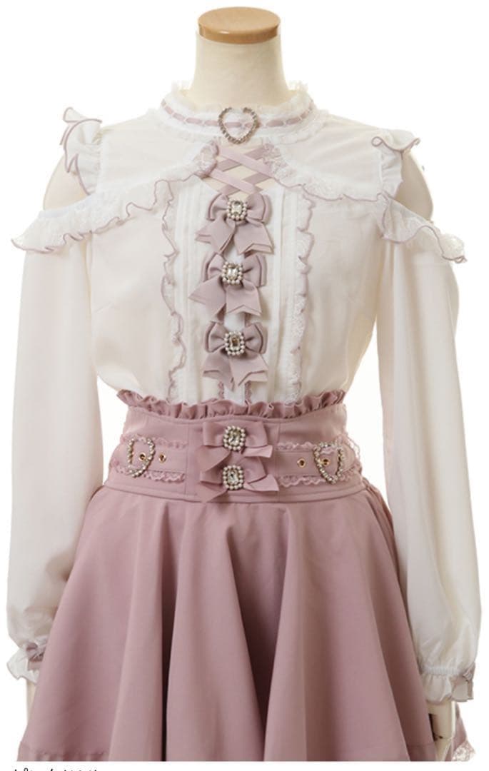 LIZ LISA 3つリボンハートチョーカーブラウス