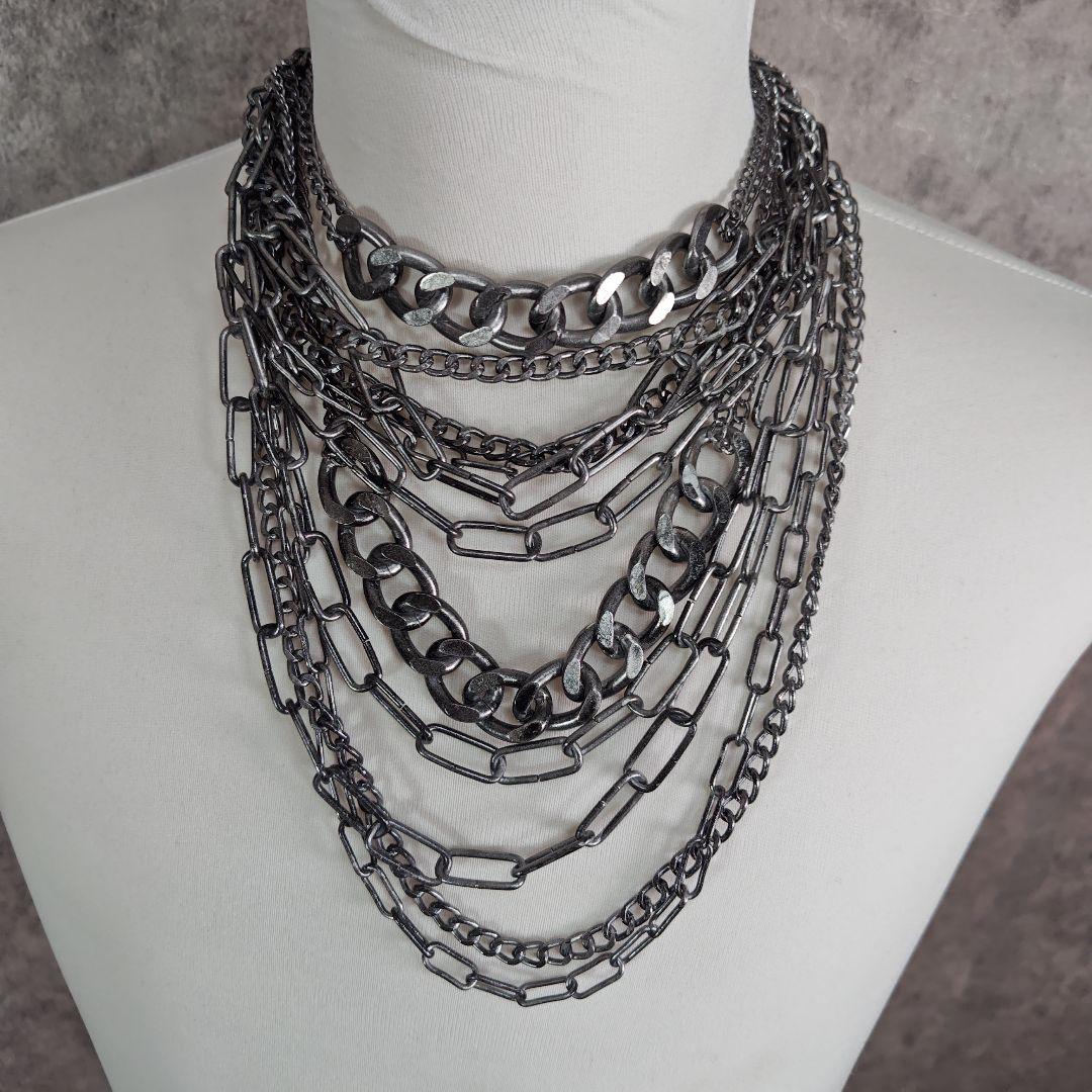 ★1点物★ジャンポールゴルチエコレクションサンプルマルチチェーンネックレス