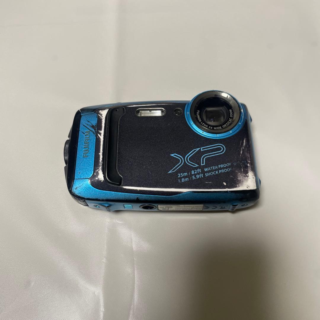 フジフィルム タフネスカメラ 防水カメラ XP140 デジカメ ブルー