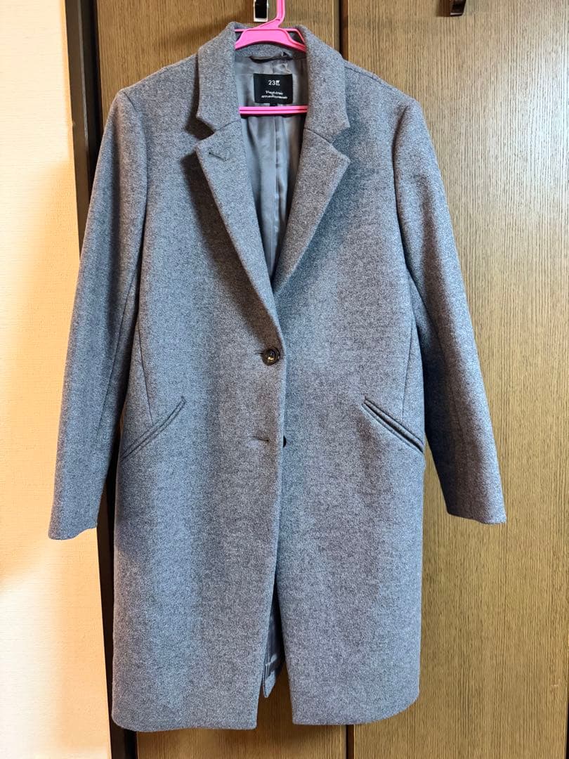 23区 チェスターコート グレー ウール bellandi