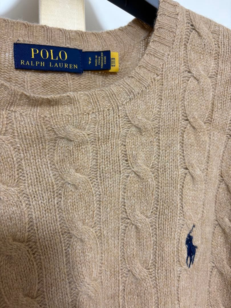 ラルフローレン　Polo Ralph Lauren ベージュ ケーブルニット　S
