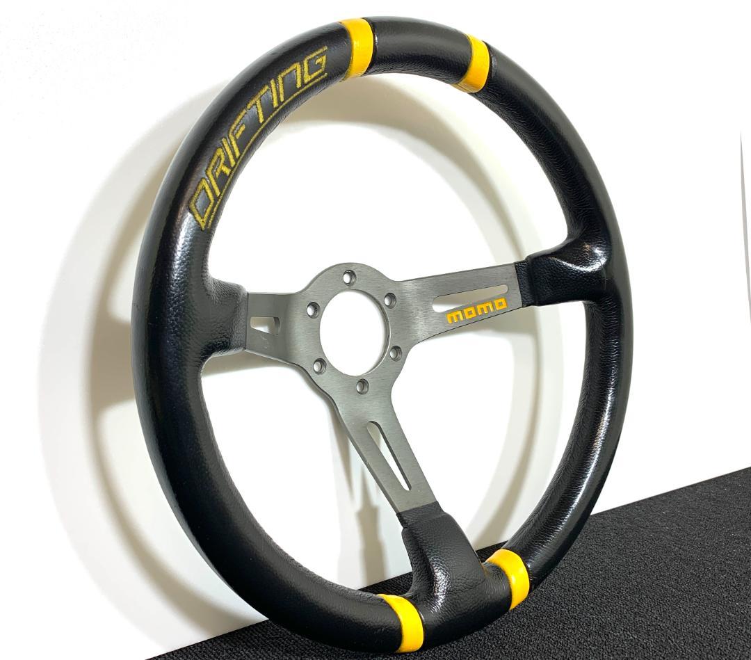 モモ ドリフティング 35パイ シルバースポーク ディープコーン 08年製 本物