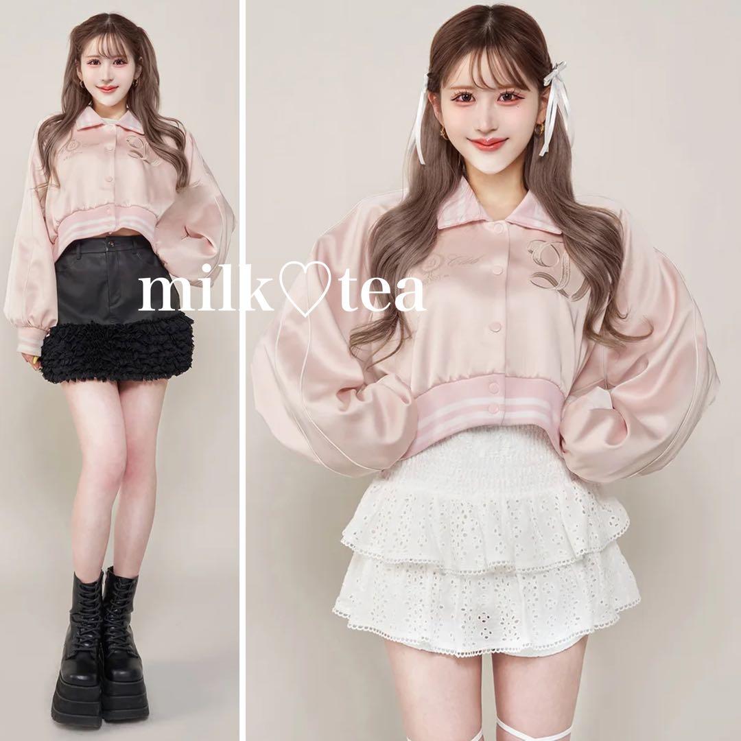 新品タグ付き ダーリッチ Darich Clubスカジャン ベビーピンク