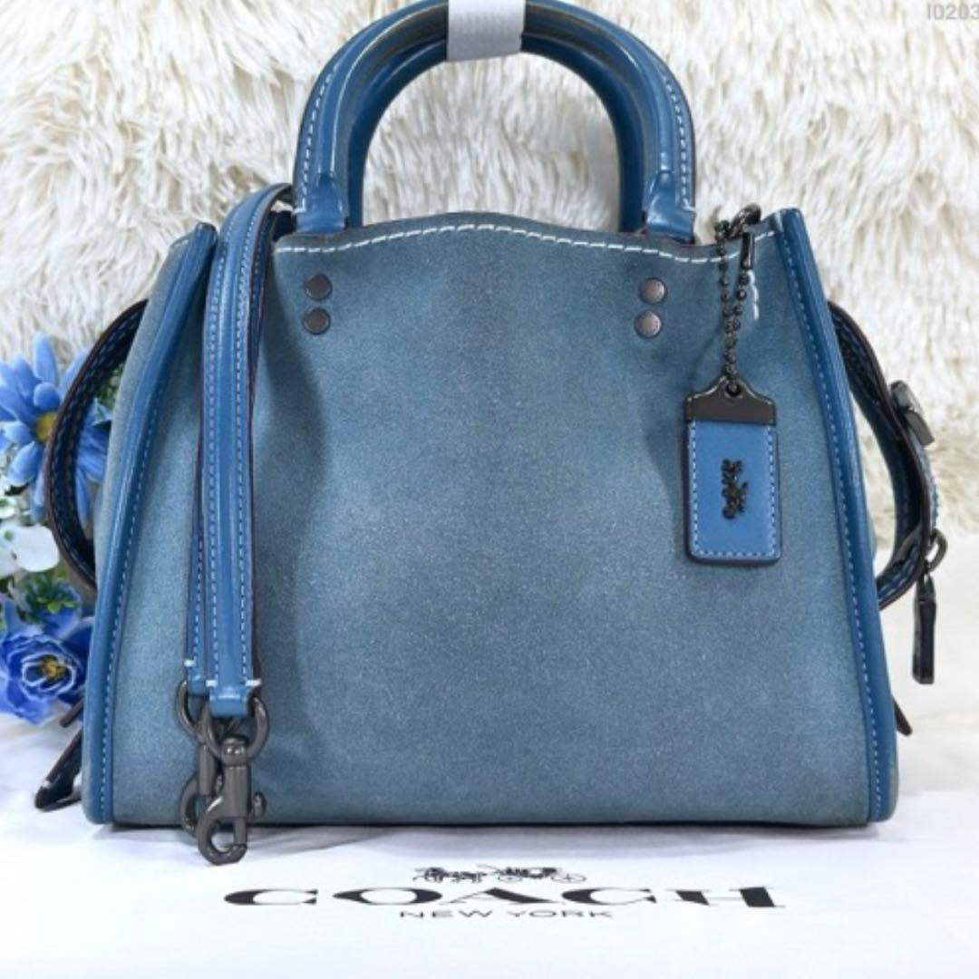 【美品】コーチ 10486 ローグ25 2way ハンドバッグ レザー 斜め掛け