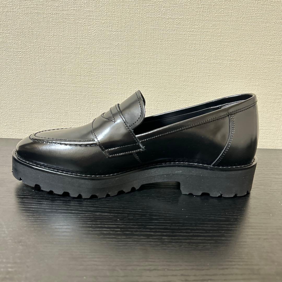 ADELO アデロ 6cm シークレットシューズ ローファー 黒 ブラック