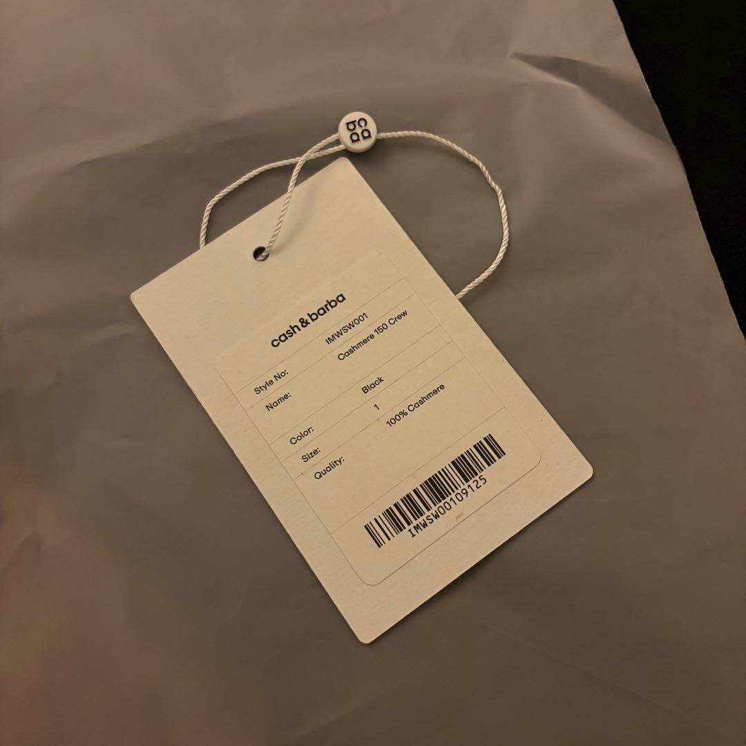 cash&barba ウーステッドカシミヤ 150 ニット ブラック 1