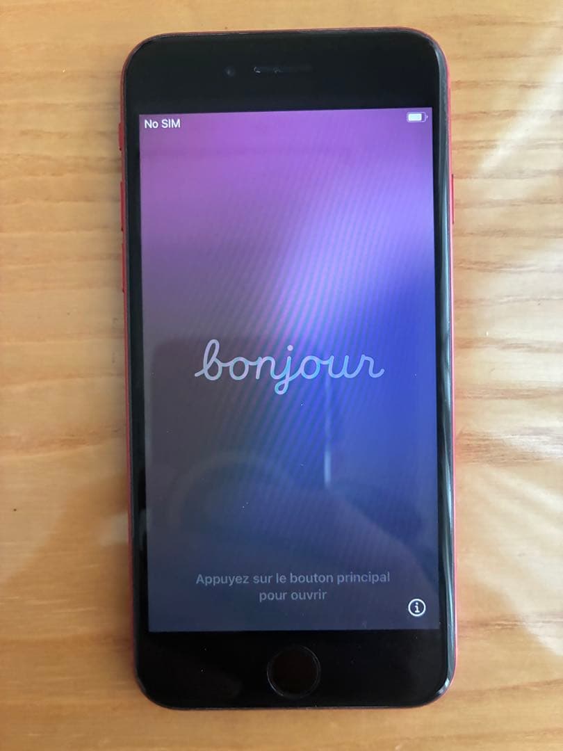 iPhoneSE第2世代　64GB レッド　新品イヤホン、電源アダプタ、箱付