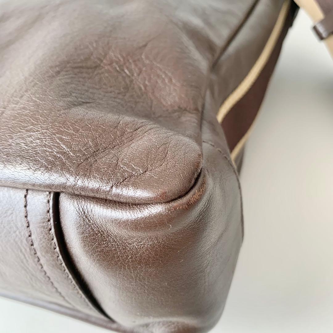 【COACH】コーチ　メッセンジャーバッグ　レザー　ブラウン　茶色　ヘリテージ