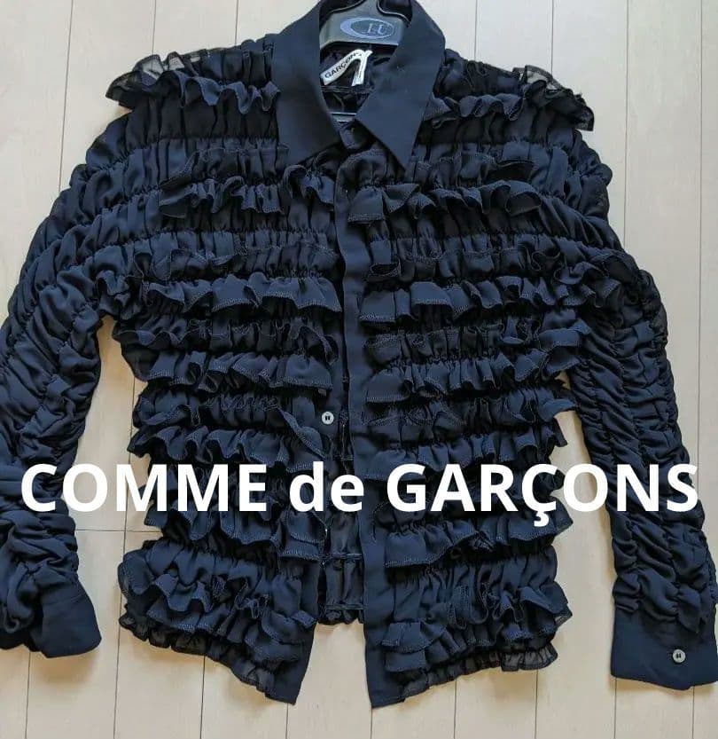 ❀コムデギャルソン❀総フリル❇ゴムシャーリング❇ブラウス❇シャツ❇AD2016❇