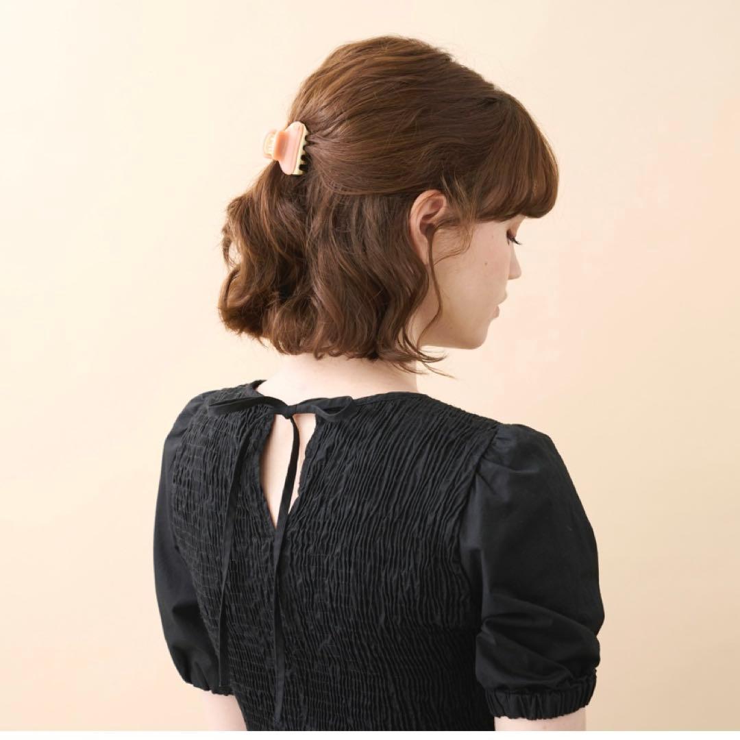 ALEXANDRE DE PARIS ヘアクリップ Mサイズ　コーラルピンク