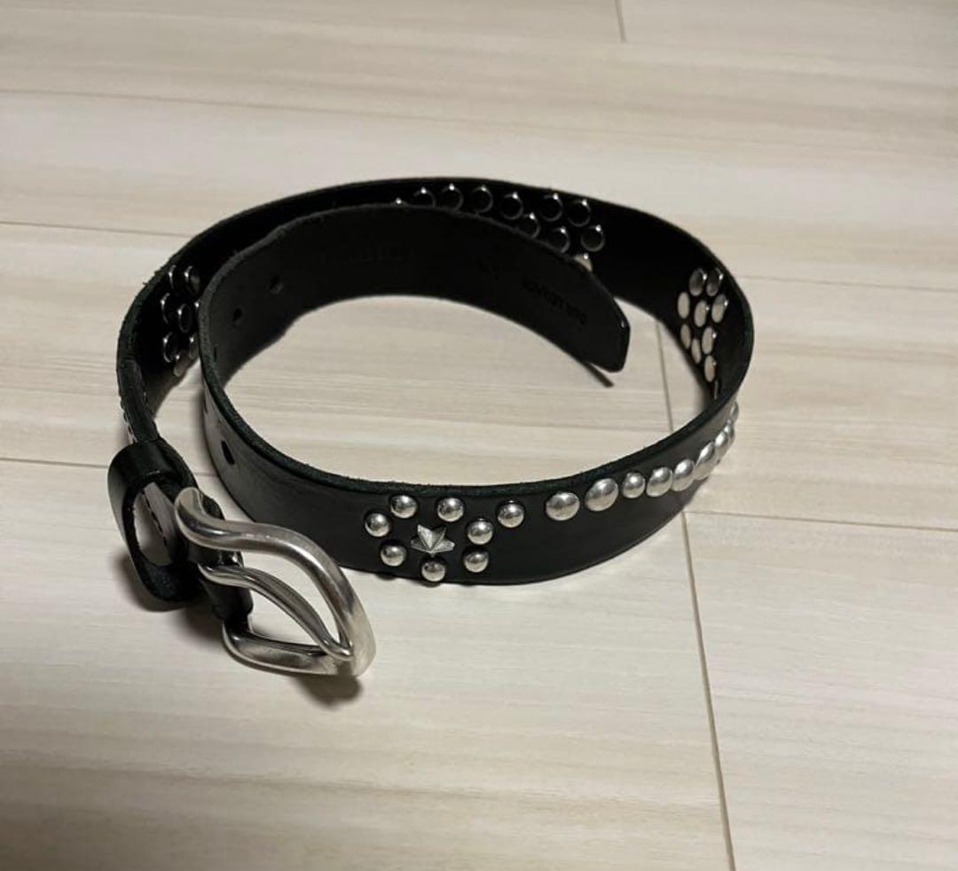 OUR LEGACY スタッズ付きレザー ベルト 70