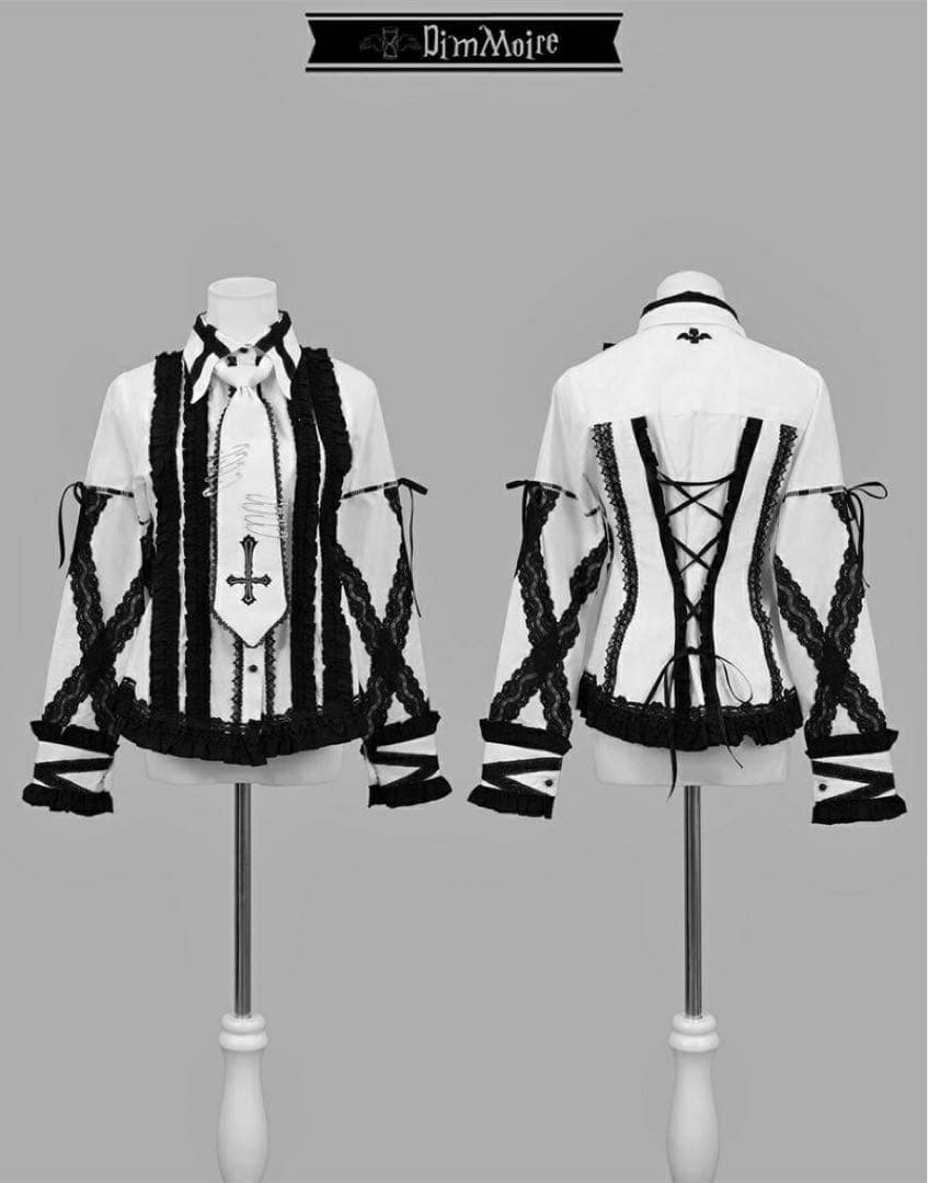 DimMoire【ディムモアールGothic学園ブラウス/White×Black