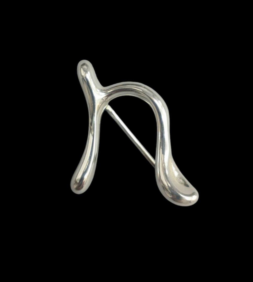 ティファニー シルバー925 イニシャルnブローチ TIFFANY